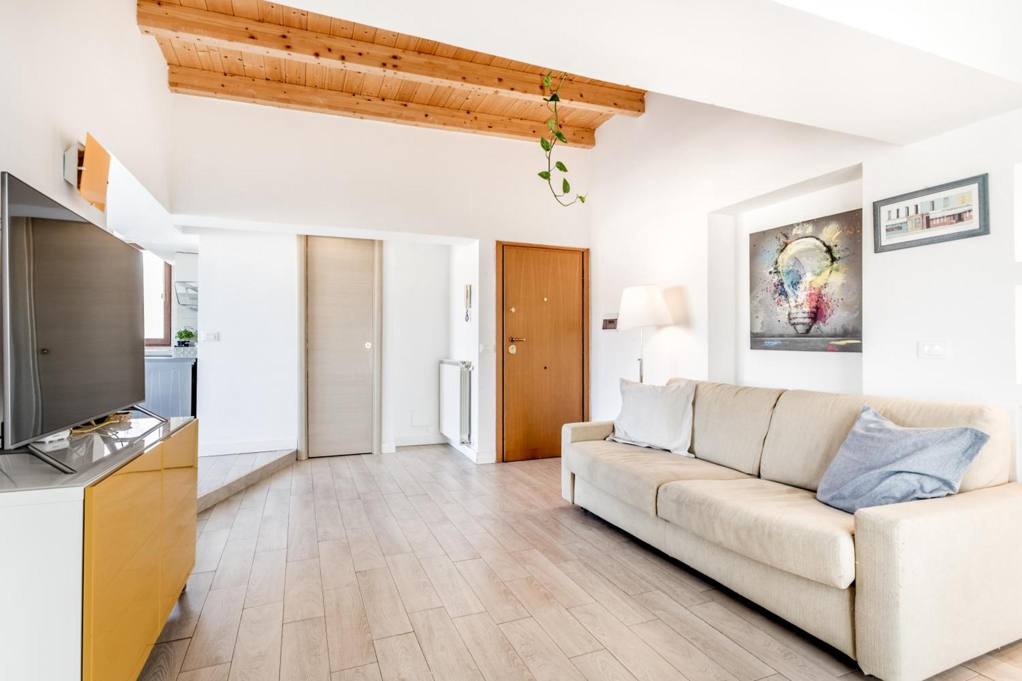 Apartmán Attico Trilocale In Zona Farnesina Řím Exteriér fotografie