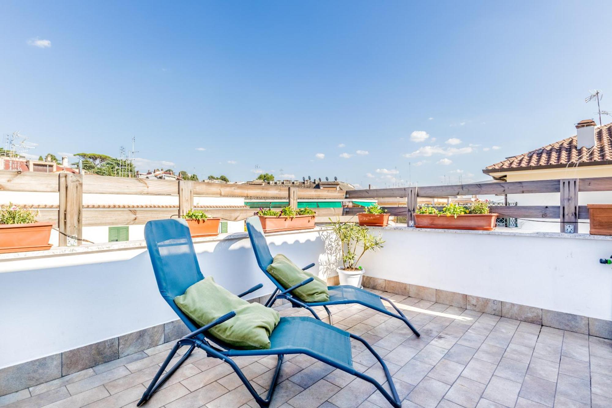 Apartmán Attico Trilocale In Zona Farnesina Řím Exteriér fotografie